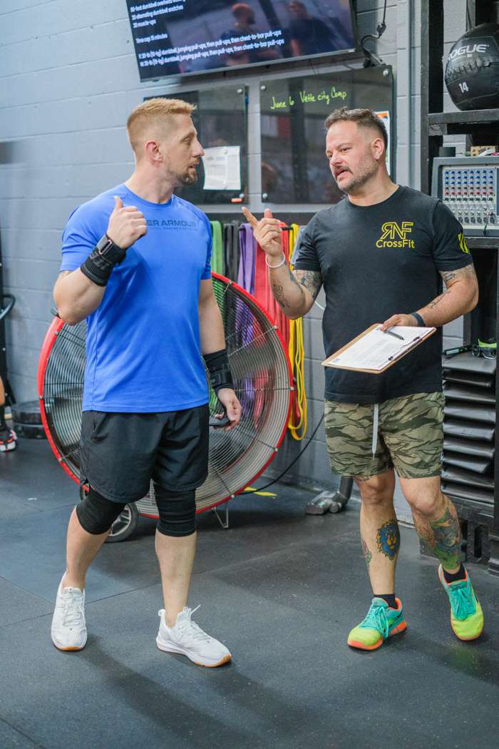RNF coach working with a member